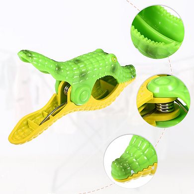 Crocodile Abs Metal Clothespins For Clothes Craft Pictures Party 5.24"x2.95"x1.06" 4 Pcs
