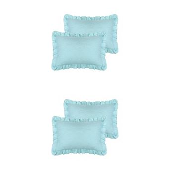 4 pc Plush Decorative Throw Solid Striped Pillow Covers Pillowcase