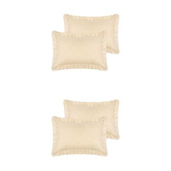 4 pc Plush Decorative Throw Solid Striped Pillow Covers Pillowcase