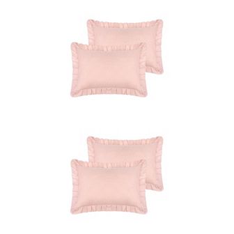 4 pc Plush Decorative Throw Solid Striped Pillow Covers Pillowcase
