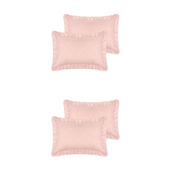 4 pc Plush Decorative Throw Solid Striped Pillow Covers Pillowcase