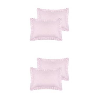 4 pc Plush Decorative Throw Solid Striped Pillow Covers Pillowcase