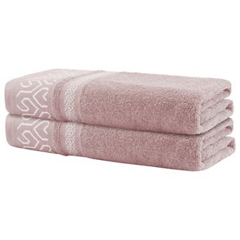 2 Pack Cotton Bath Towels Soft Absorbent Quick Dry Durable Bathroom Towels