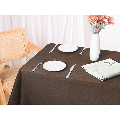 Rectangle Waterproof Spill Proof Wrinkle Tablecloth Table Cover 2 Pack For Dining 55" X 79"
