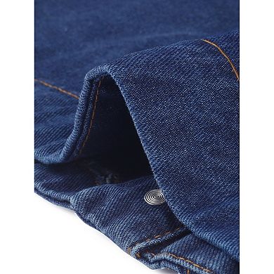 Women's Denim Single Breasted Shoulder Pad Business Casual Jackets