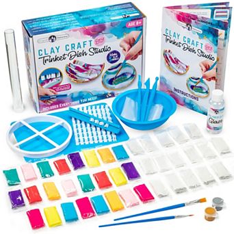 Clay Craft DIY Trinket Dish Studio for Kids, Clays and Tools, Ideal Holiday Gift