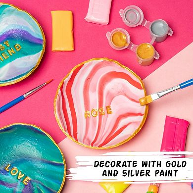 Clay Craft DIY Trinket Dish Studio for Kids, Clays and Tools, Ideal Holiday Gift