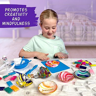 Clay Craft DIY Trinket Dish Studio for Kids, Clays and Tools, Ideal Holiday Gift