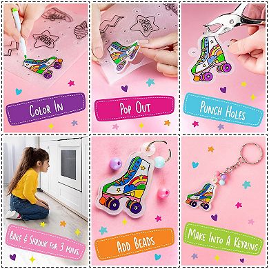 Shrink Me Craft Kit, Create Shrink Art And Make Your Own Keychain