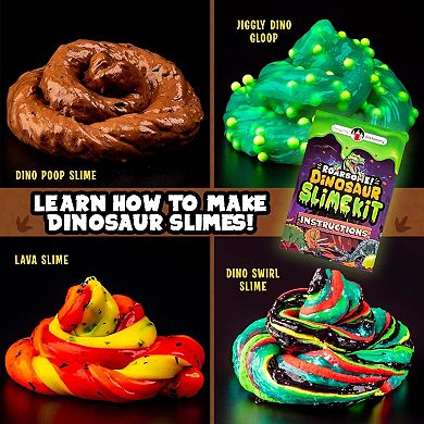 Dinosaur Slime Kit, Glow in the Dark to Create Fun Slimes, Ideal Holiday Gift