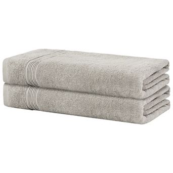 2 Pack Stripes Bath Towels Large Bathroom Towels Set Absorbent Towels