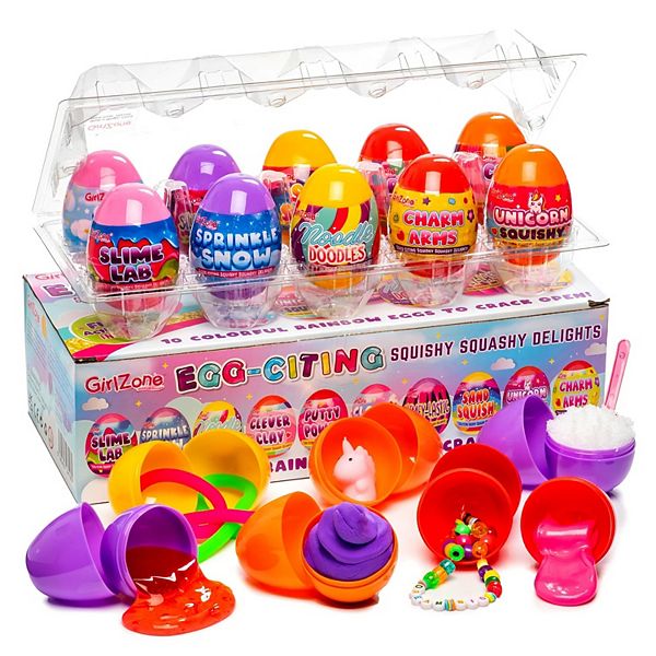 Girlzone 10 Pre-filled Egg-citing Squashy Delights With Surprise Toys