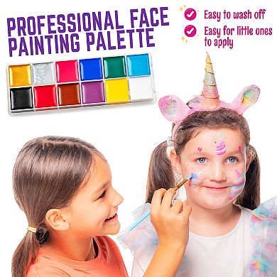 Unicorn And Jewels Face Painting Kit, Fun Face Paint Set
