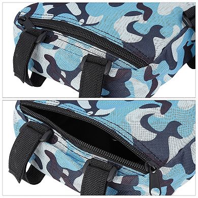 16x14x4cm Bike Saddlebag Bicycle Frame Bag Tool Pouch Pack Storage Bag Camouflage Blue