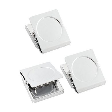 Magnet Base Spring Loaded Magnetic Wall Clip Refrigerator Memo Note Photo Message Holder 3pcs