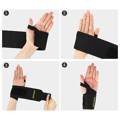 1 Pair Wrist Bandages, Professional Bandage Wrist Guards For Strength Training, Calisthenics Black