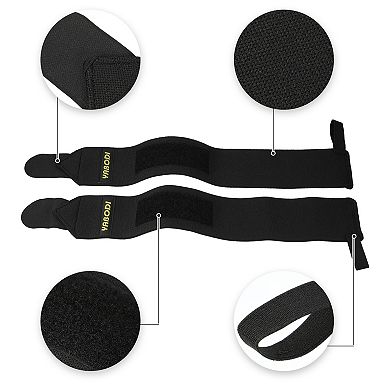 1 Pair Wrist Bandages, Professional Bandage Wrist Guards For Strength Training, Calisthenics Black