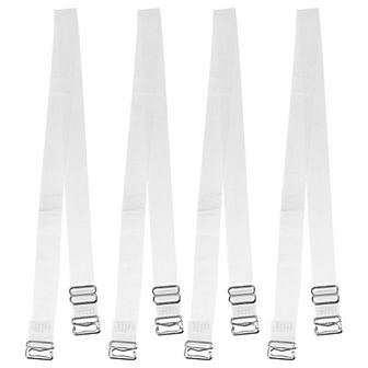 2 Pair Invisible Clear Bra Strap, Stainless Steel Hook Shoulder Strap Abs, Transparent, 12mm