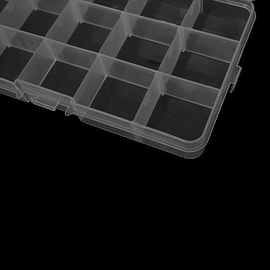 Plastic Case Fishing Lure Bait Storage Angling Tackle Box Container Clear 5pcs