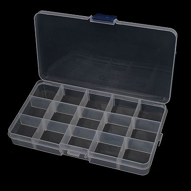 Plastic Case Fishing Lure Bait Storage Angling Tackle Box Container Clear 5pcs