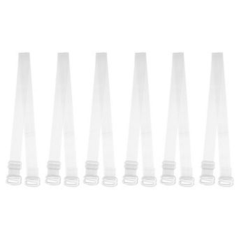 3 Pair Invisible Clear Bra Strap, Plastic Hook Shoulder Strap Abs, Transparent, 10mm
