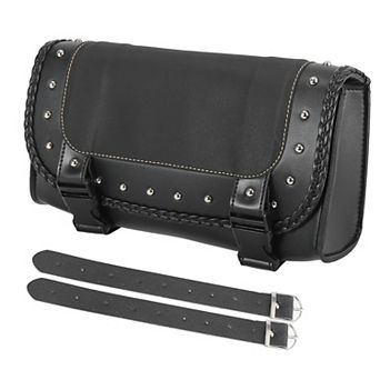 Motorcycle Tool Bag Handlebar Pouch Bags Cycling Luggage Bag Waterproof Faux Leather Black