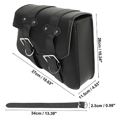 Pair Universal Motorcycle Saddlebag Cycling Storage Bag Pouch Waterproof Faux Leather