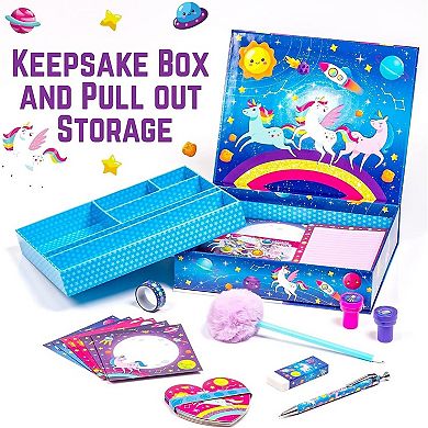 Unicorn Cosmic Galaxy Writing Set, 45-piece Letter Writing Kit