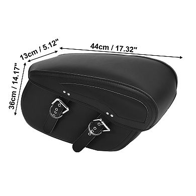1 Pair Motorcycle Saddlebag Side Tool Bags Cycling Luggage Bag Adjustable Buckles Black