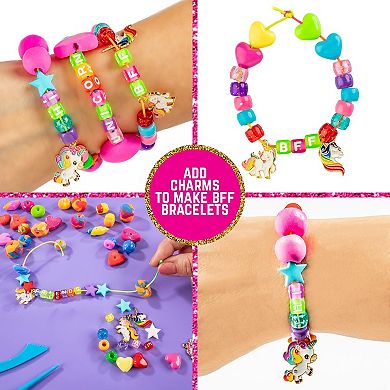 Unicorn Charms And Clay Bracelet Kit, Bracelet Making Kit For Girls