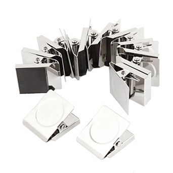 Magnetic Clips 12 Pack Magnet Metal Clips, Strong Refrigerator Magnets Clips For Home, Silver Tone
