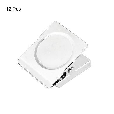 Magnetic Clips 12 Pack Magnet Metal Clips, Strong Refrigerator Magnets Clips For Home, Silver Tone