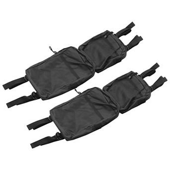 2 pc Atv Fender Cargo Storage Bag Saddle Bags With Zipper For Polaris Sportsman For Yamaha Black