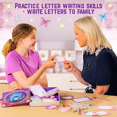 Fairytale Themed Writing Set, 45-Piece Fairy Stationery Kit in a Storybook Box