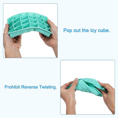 Silicone Ice Tray with Lids for Freezer, Square Ice Tray Mould for Cocktail