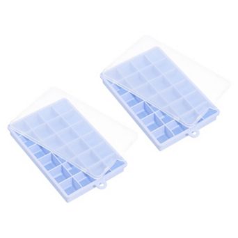 Silicone Ice Tray with Lids for Freezer, Square Ice Tray Mould for Cocktail