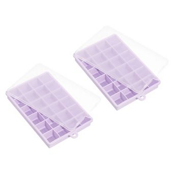 Silicone Ice Tray with Lids for Freezer, Square Ice Tray Mould for Cocktail