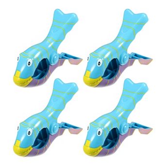 Clownfish Abs Metal Clothespins For Clothes Craft Pictures Party 4.53"x3.39"x1.50" Blue Purple 4 pc
