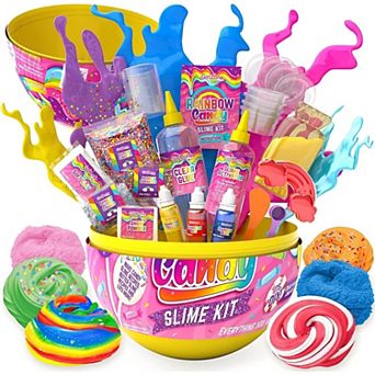 Rainbow Candy Slime Kit, Amazing Slime Kit To Make Rainbow Slime And Cloud Slime