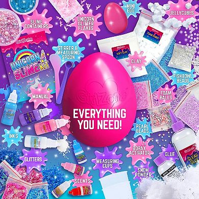 Sparkly Unicorn Egg Surprise Slime Kit for Girls, Fun Sensory Toys for Kids