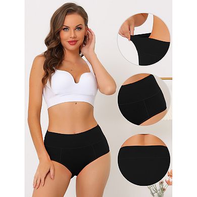 2 Packs Women's Cotton High Waist (available In Plus Size), Tummy Control Underwear Muti-color