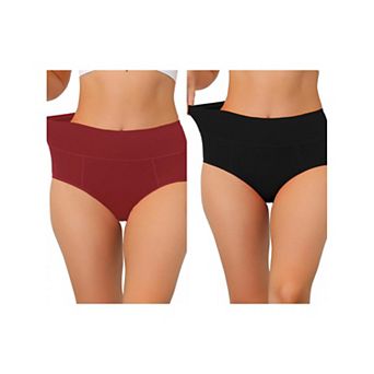 2 Packs Women's Cotton High Waist (available In Plus Size), Tummy Control Underwear Muti-color