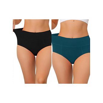 2 Packs Women's Cotton High Waist (available In Plus Size), Tummy Control Underwear Muti-color
