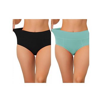 2 Packs Women's Cotton High Waist (available In Plus Size), Tummy Control Underwear Muti-color
