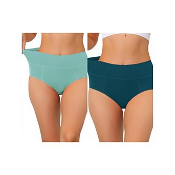 2 Packs Women's Cotton High Waist (available In Plus Size), Tummy Control Underwear Muti-color