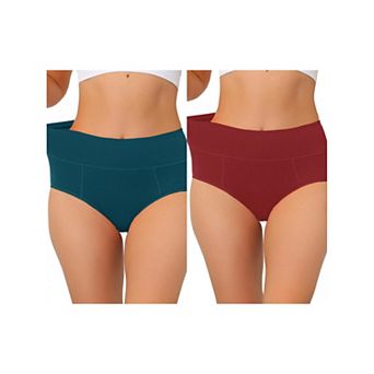 2 Packs Women's Cotton High Waist (available In Plus Size), Tummy Control Underwear Muti-color