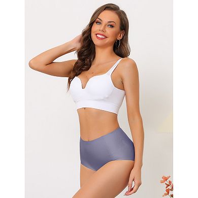 2 Packs Women's Tummy Control Traceless Hipster Underwear High-waisted Breathable Brief
