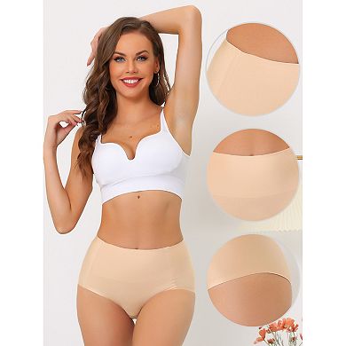 2 Packs Women's Tummy Control Traceless Hipster Underwear High-waisted Breathable Brief