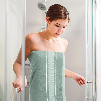 2 Pack Cotton Bath Towels Set Soft Absorbent Quick Dry Towels Bathroom Gym Spa Yoga