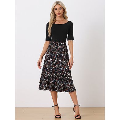 2 Packs Women's Half Sleeves Scoop Neck Fitted Layering Top T-shirts